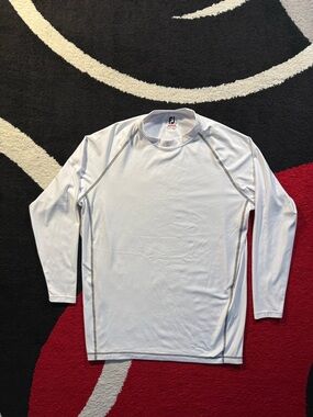 Footjoy Golf Shirt Mens XXL White Thermal Base Layer Long Sleeve Golf Mock Neck